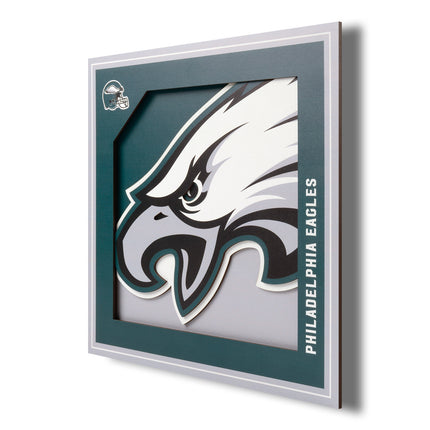 Philadelphia Eagles 3D Logo Series Wall Art - 12x12