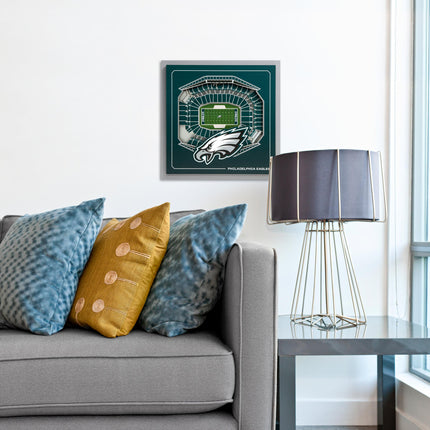 Philadelphia Eagles 3D StadiumView Wall Art 12x12