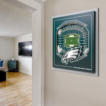 Philadelphia Eagles 3D StadiumView Wall Art 12x12
