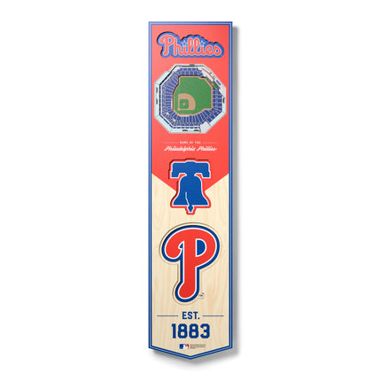 Philadelphia Phillies 8x32 3D Stadium Banner