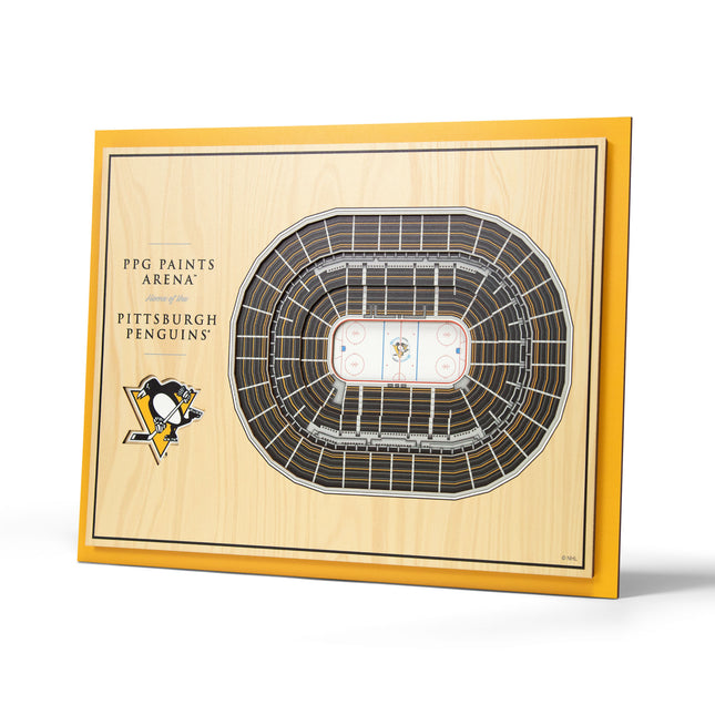 Pittsburgh Penguins 5-Layer 3D StadiumView Wall Art
