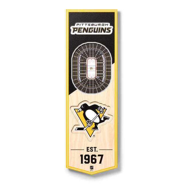 Pittsburgh Penguins 3D Stadium 6x19 Banners