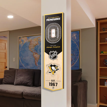 Pittsburgh Penguins 8x32 3D Stadium Banner