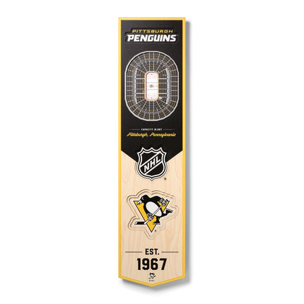 Pittsburgh Penguins 8x32 3D Stadium Banner