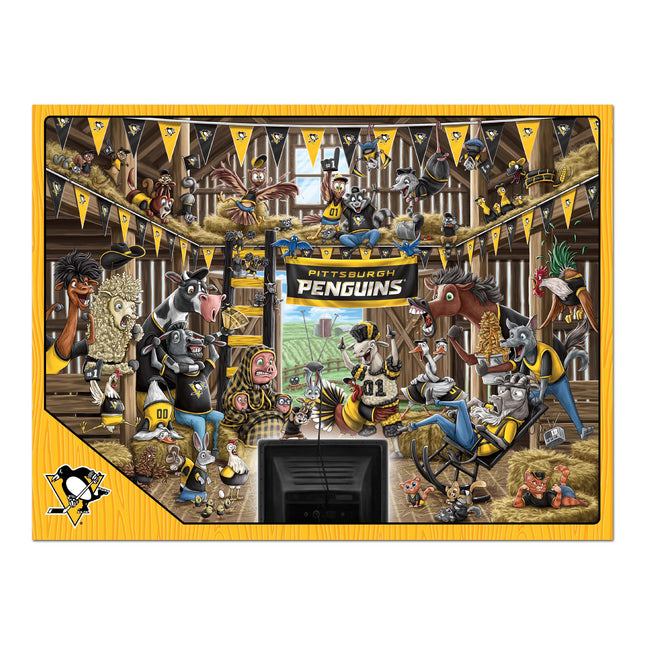 Pittsburgh Penguins Barnyard Fans Puzzle - 500 PC