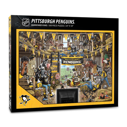 Pittsburgh Penguins Barnyard Fans Puzzle - 500 PC