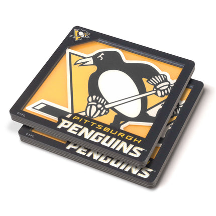 Pittsburgh Penguins 3D Logo Series Coasters