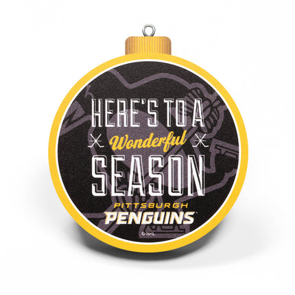 Pittsburgh Penguins 3D Logo Series Ornament