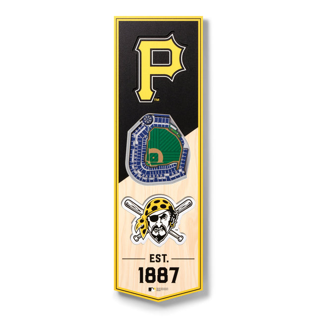 Pittsburgh Pirates 3D Stadium 6x19 Banners