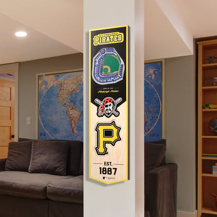 Pittsburgh Pirates 8x32 3D Stadium Banner
