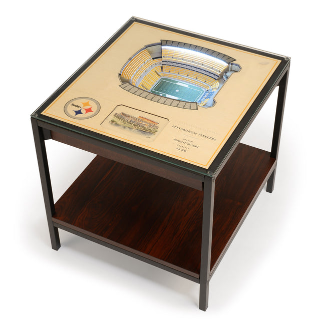 Pittsburgh Steelers 25 Layer Stadium View Lighted End Table