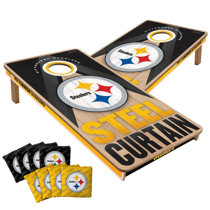 Pittsburgh Steelers Cornhole Boards 2x4 Slogan Series