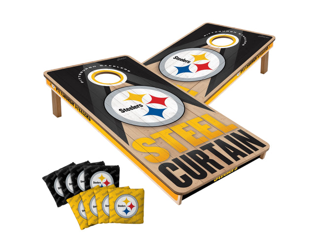 Pittsburgh Steelers Cornhole Boards 2x4 Slogan Series