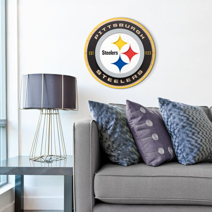 Pittsburgh Steelers 3DX Circle Backer Wall Art