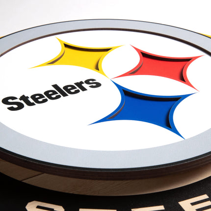 Pittsburgh Steelers 3DX Circle Backer Wall Art