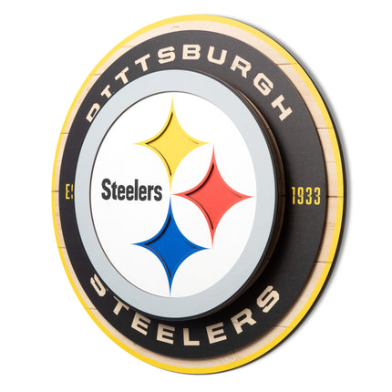 Pittsburgh Steelers 3DX Circle Backer Wall Art