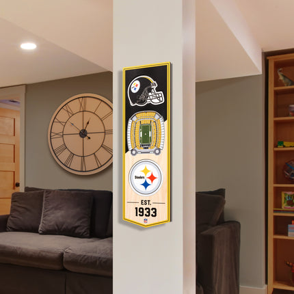 Pittsburgh Steelers 3D Stadium 6x19 Banners