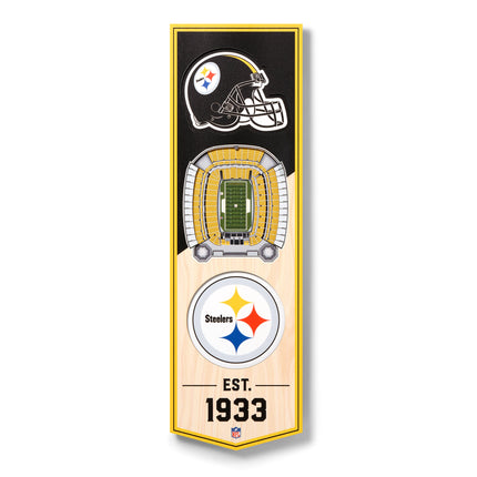 Pittsburgh Steelers 3D Stadium 6x19 Banners