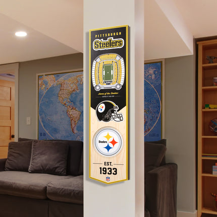 Pittsburgh Steelers 8x32 3D Stadium Banner