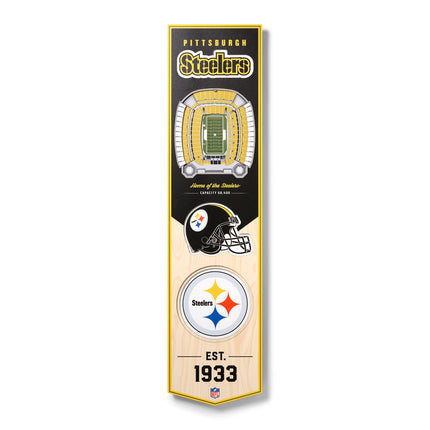Pittsburgh Steelers 8x32 3D Stadium Banner