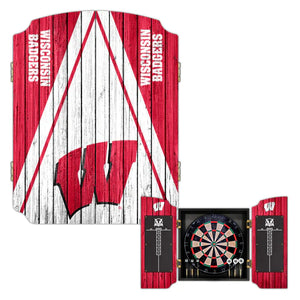 Wisconsin Badgers Dartboard Cabinets