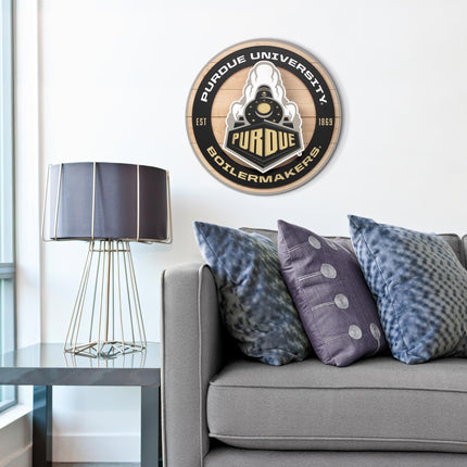 Purdue Boilermakers 3DX Circle Backer Wall Art