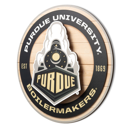Purdue Boilermakers 3DX Circle Backer Wall Art
