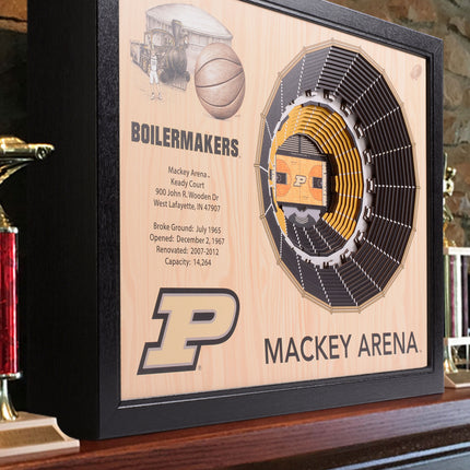 Purdue  Boilermakers 25-Layer StadiumViews 3D Wall Art