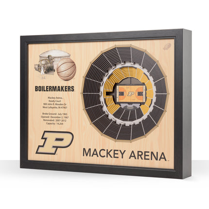 Purdue  Boilermakers 25-Layer StadiumViews 3D Wall Art