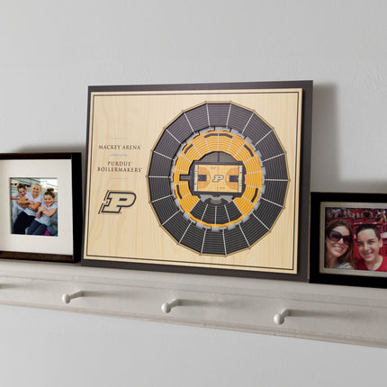 Purdue Boilermakers 5-Layer 3D StadiumView Wall Art