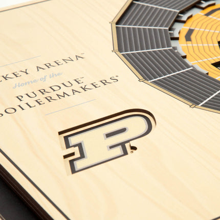 Purdue Boilermakers 5-Layer 3D StadiumView Wall Art