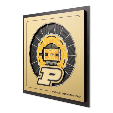 Purdue Boilermakers 3D StadiumView Wall Art 12x12