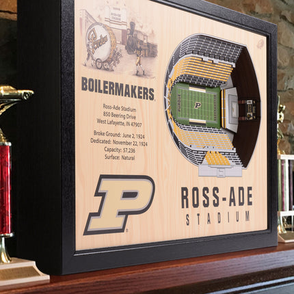 Purdue  Boilermakers 25-Layer StadiumViews 3D Wall Art