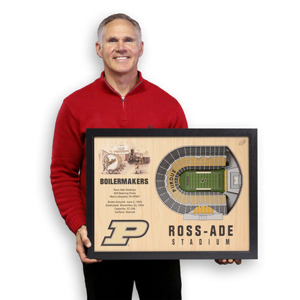 Purdue  Boilermakers 25-Layer StadiumViews 3D Wall Art