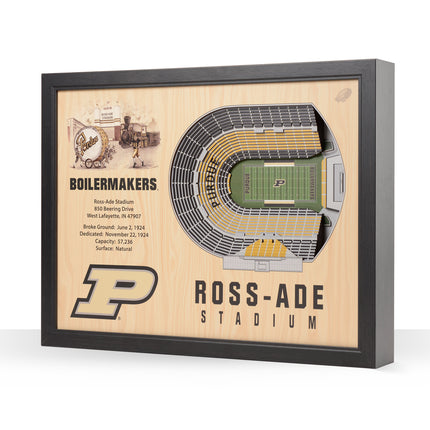 Purdue  Boilermakers 25-Layer StadiumViews 3D Wall Art