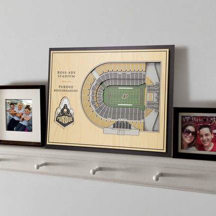 Purdue Boilermakers 5-Layer 3D StadiumView Wall Art
