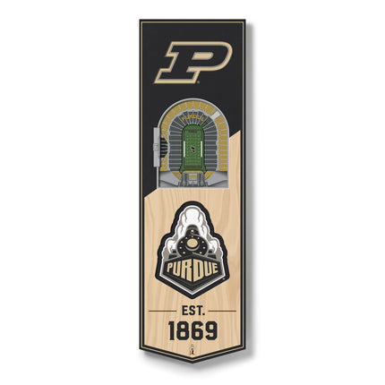Purdue Boilermakers 3D Stadium 6x19 Banners