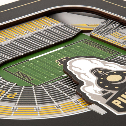 Purdue Boilermakers 3D StadiumView Wall Art 12x12