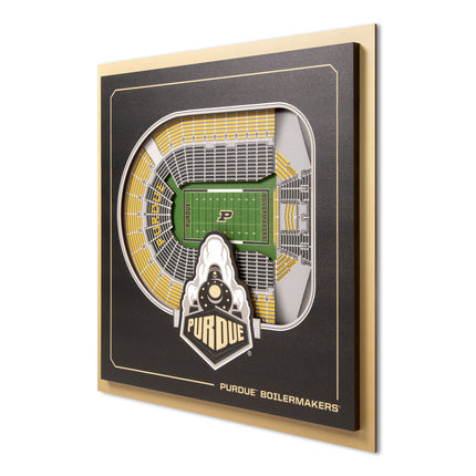 Purdue Boilermakers 3D StadiumView Wall Art 12x12