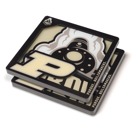 Purdue Boilermakers 3D Logo Series Coasters