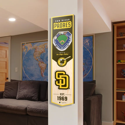 San Diego Padres 8x32 3D Stadium Banner