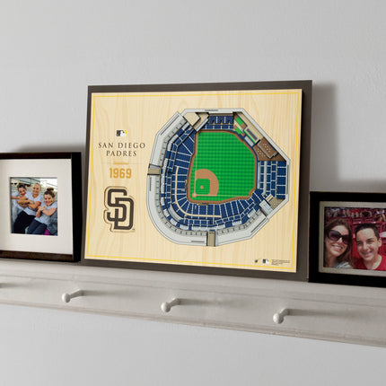 San Diego Padres 5-Layer 3D StadiumView Wall Art