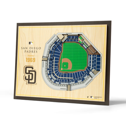 San Diego Padres 5-Layer 3D StadiumView Wall Art