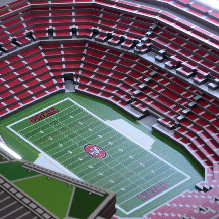 San Francisco 49ers 25 Layer Stadium View Lighted End Table