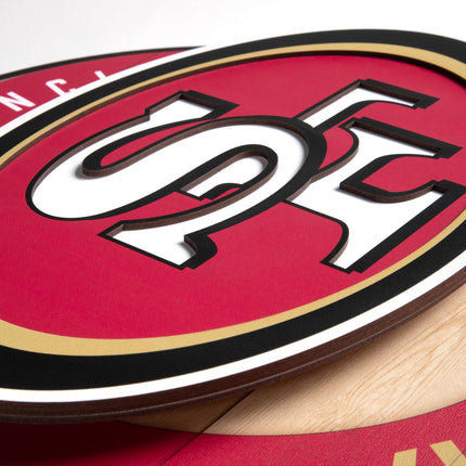 San Francisco 49ers 3DX Circle Backer Wall Art