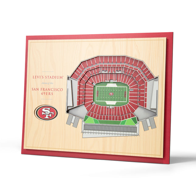 San Francisco 49ers 5-Layer 3D StadiumView Wall Art