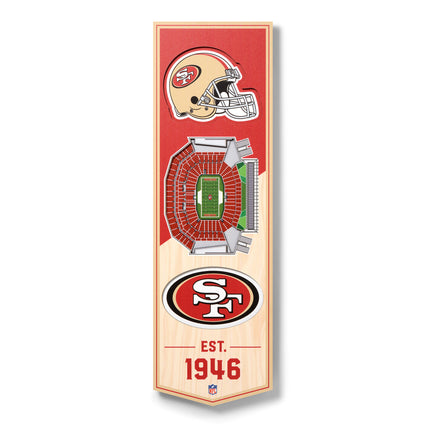 San Francisco 49ers 3D Stadium 6x19 Banners