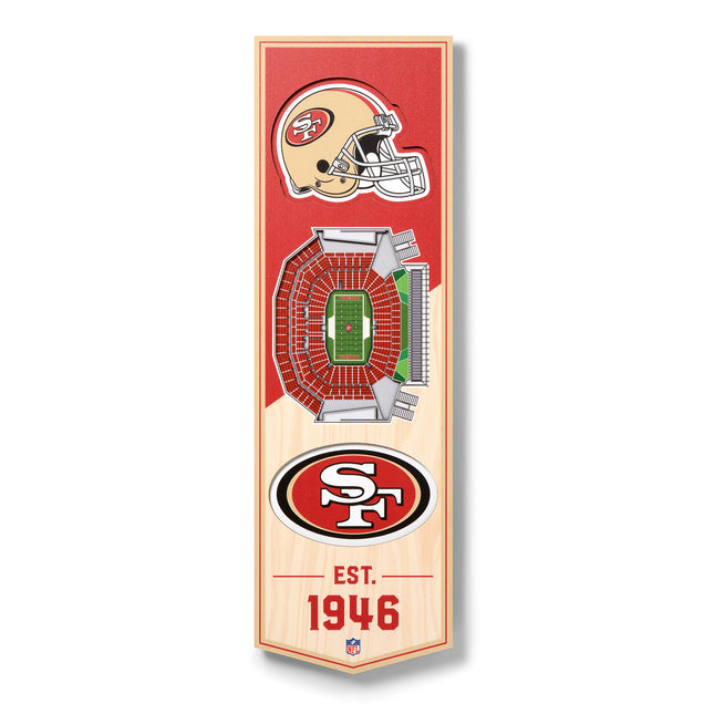 San Francisco 49ers 3D Stadium 6x19 Banners