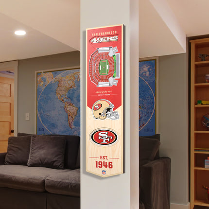 San Francisco 49ers 8x32 3D Stadium Banner