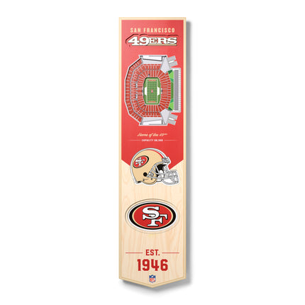 San Francisco 49ers 8x32 3D Stadium Banner